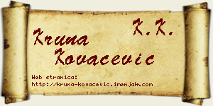 Kruna Kovačević vizit kartica